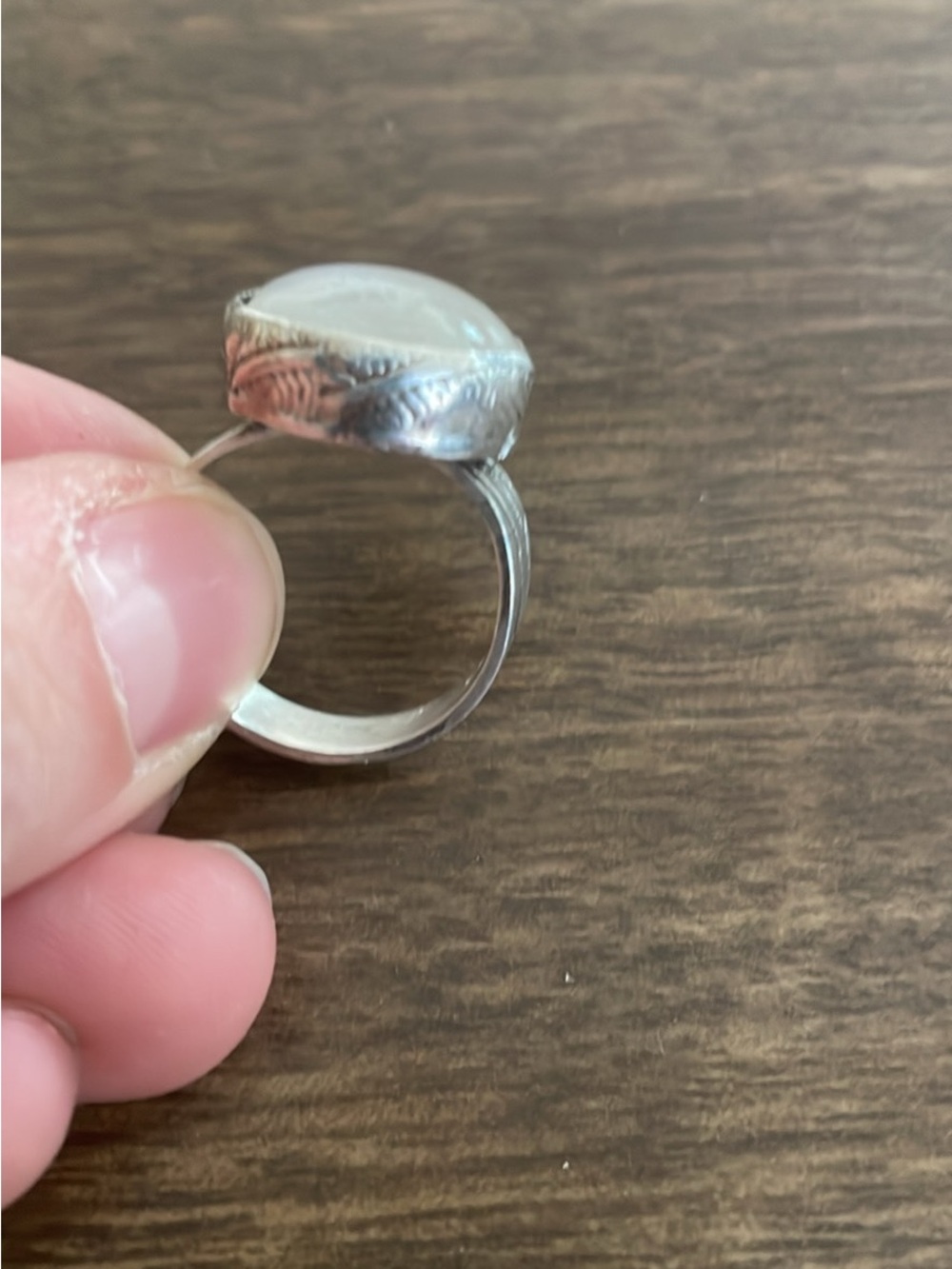 Silver Ring With Moonstone BC Artist
